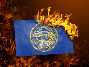 Flag burning - concept of war or crisis - Nebraska