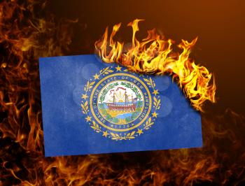 Flag burning - concept of war or crisis - New Hampshire