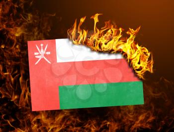 Flag burning - concept of war or crisis - Oman