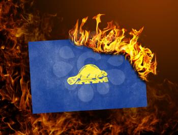 Flag burning - concept of war or crisis - Oregon