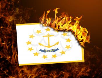 Flag burning - concept of war or crisis - Rhode Island