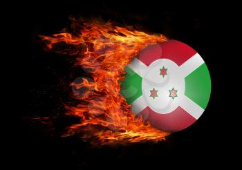 Concept of speed - Flag with a trail of fire - Burundi