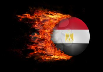 Concept of speed - Flag with a trail of fire - Egypt