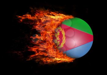 Concept of speed - Flag with a trail of fire - Eritrea