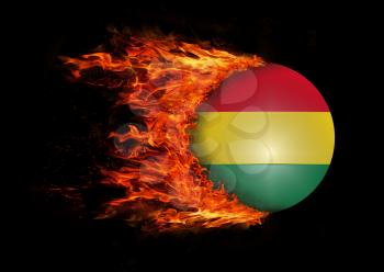 Concept of speed - Flag with a trail of fire - Bolivia