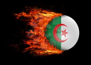 Concept of speed - Flag with a trail of fire - Algeria
