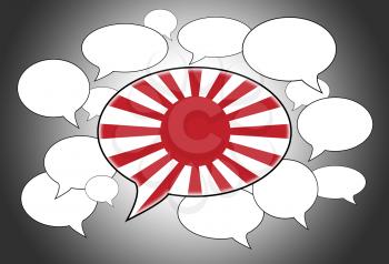 Speech bubbles concept - spoken language is that of Japan