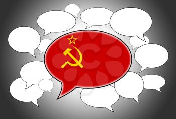 Speech bubbles concept - spoken language is that of USSR