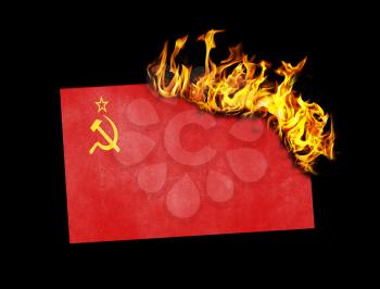 Flag burning - concept of war or crisis - USSR