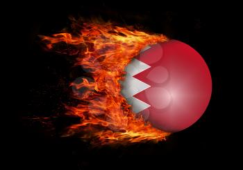 Concept of speed - Flag with a trail of fire - Bahrain