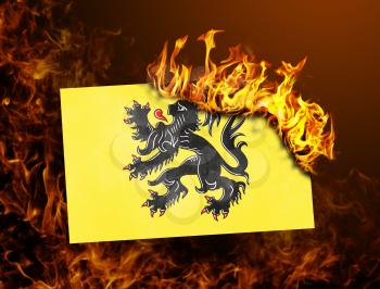 Flag burning - concept of war or crisis - Flanders