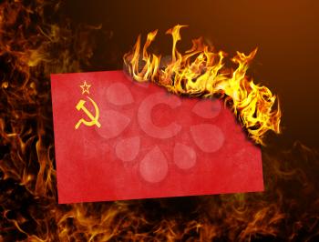 Flag burning - concept of war or crisis - USSR