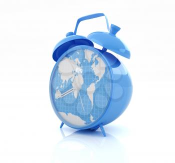 Clock of world map
