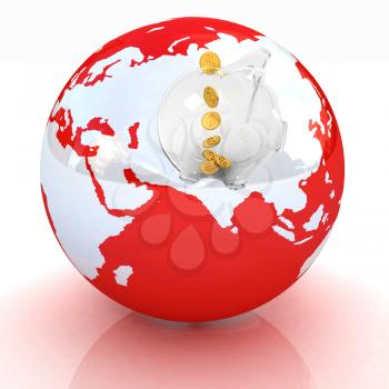 Global Banking concept. On white background