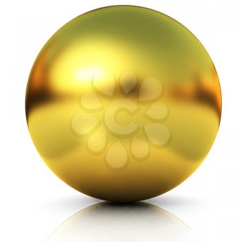 Gold Ball on a white background