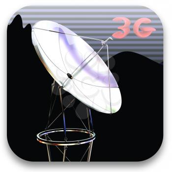 Satellite dish icon 