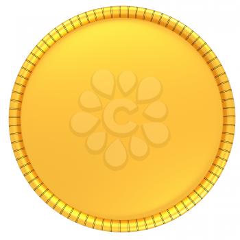 Gold coin. Illustration isolated on white background. 3d render 