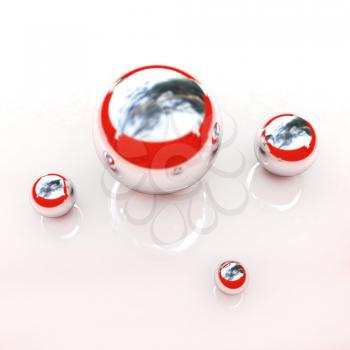 Chrome Balls on a white background