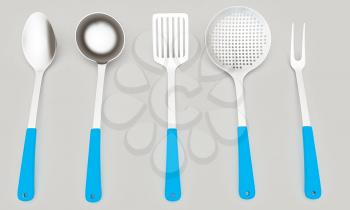 cutlery on a light gray background