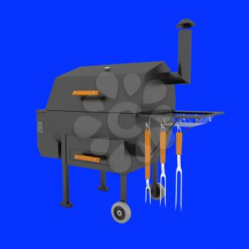 oven barbecue grill on a white background
