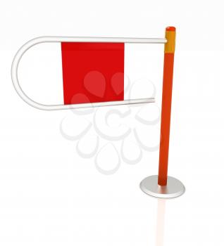 Three-dimensional image of the turnstile on a white background