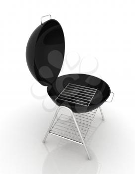 Oven barbecue grill on a white background