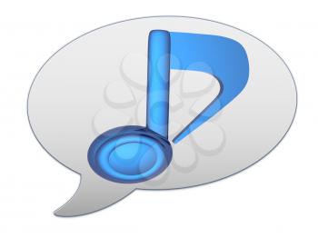 messenger window icon. 3d note