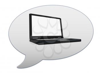 messenger window icon and Laptop Computer PC