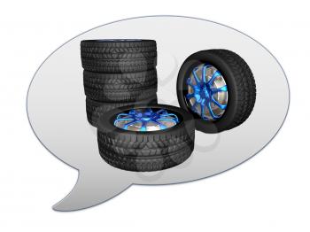 messenger window icon and car wheels