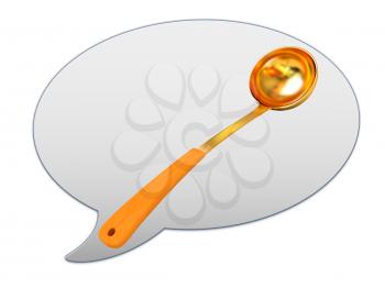 messenger window icon and gold soup ladle