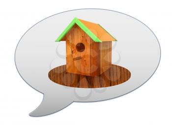 messenger window icon and Nest box birdhouse 