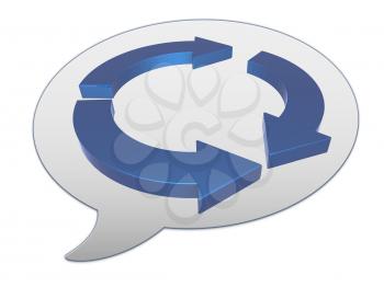 messenger window icon and Blue arrows