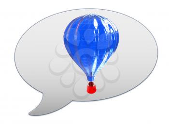 messenger window icon and Hot Air Balloons with Gondola