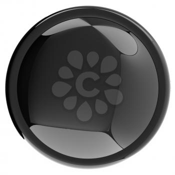 Glossy black button