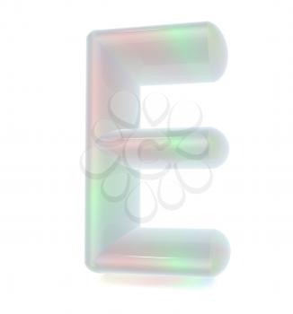 Glossy alphabet. The letter E