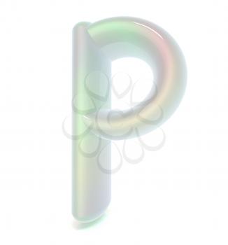 Glossy alphabet. The letter P