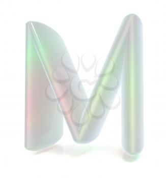 Glossy alphabet. The letter M