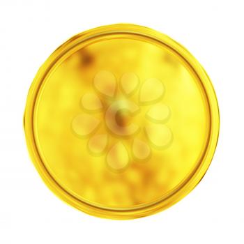 Golden Web button isolated on white background