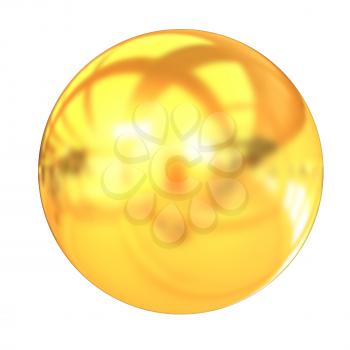Gold Ball 3d render 