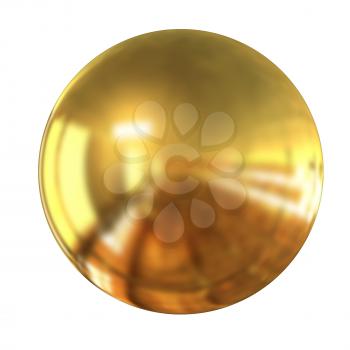 Gold Ball 3d render 