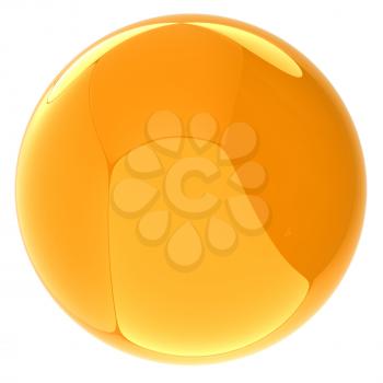 Glossy yellow sphere 