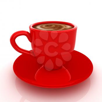 Mug of coffee with milk