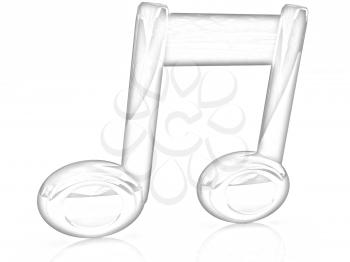 Music note on a white background