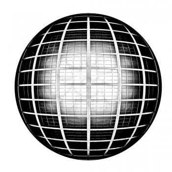 Black Gold Ball 3d render on a white background