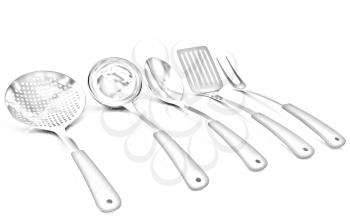 Cutlery on a white background 