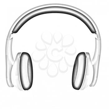 Blue headphones icon on a white background