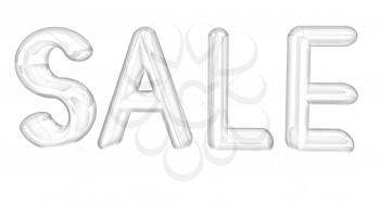 3d illustration of text ' sale'  on white