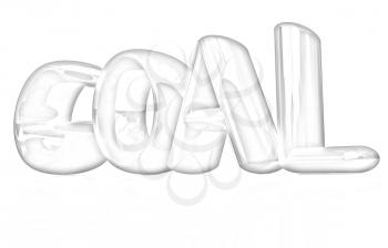The word Goal on a white background