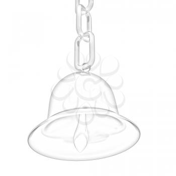 Gold bell on a white background
