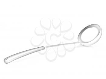 soup ladle on white background